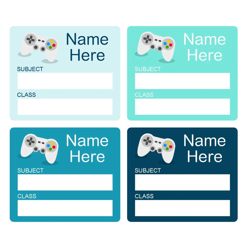 Gaming School Book Labels