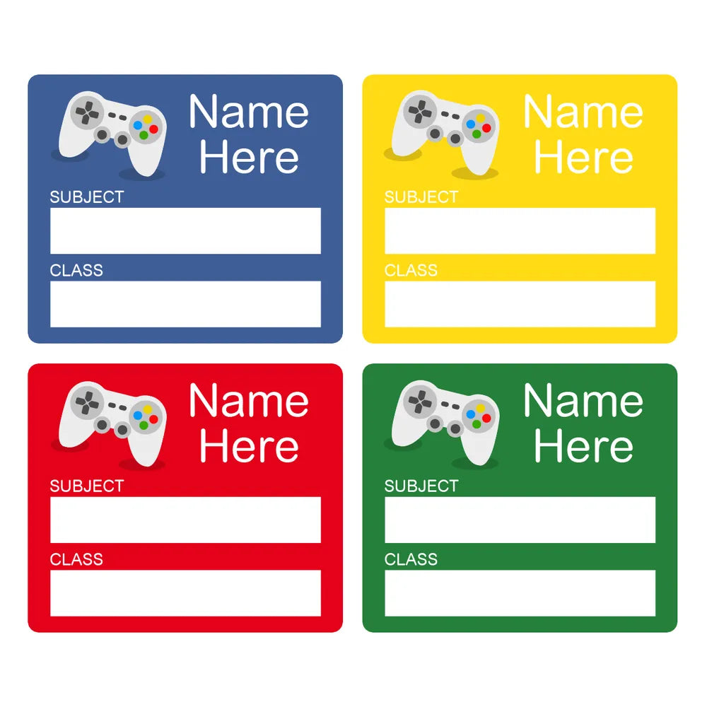 Gaming School Book Labels