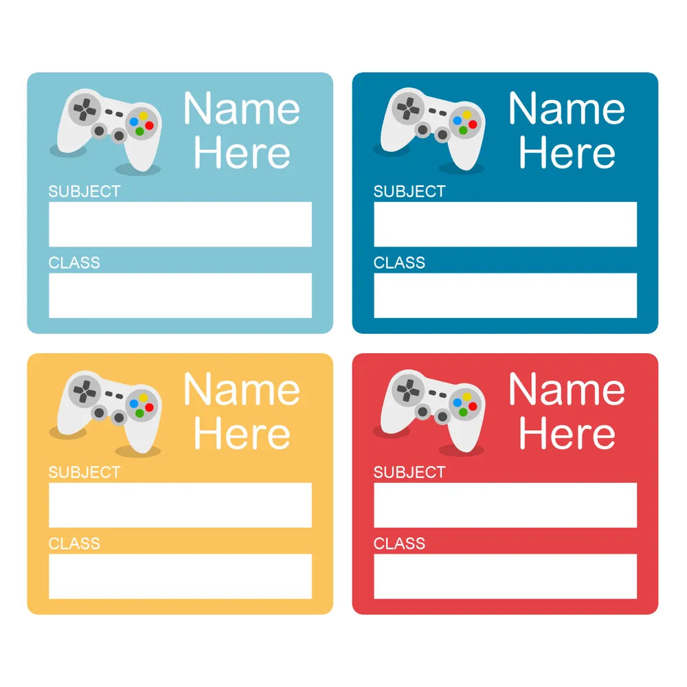 Gaming School Book Labels