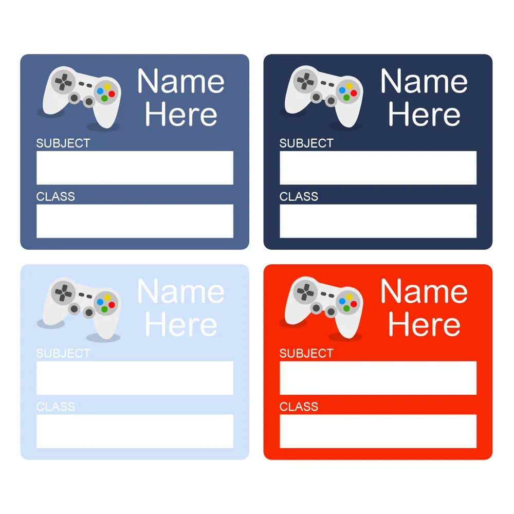 Gaming School Book Labels