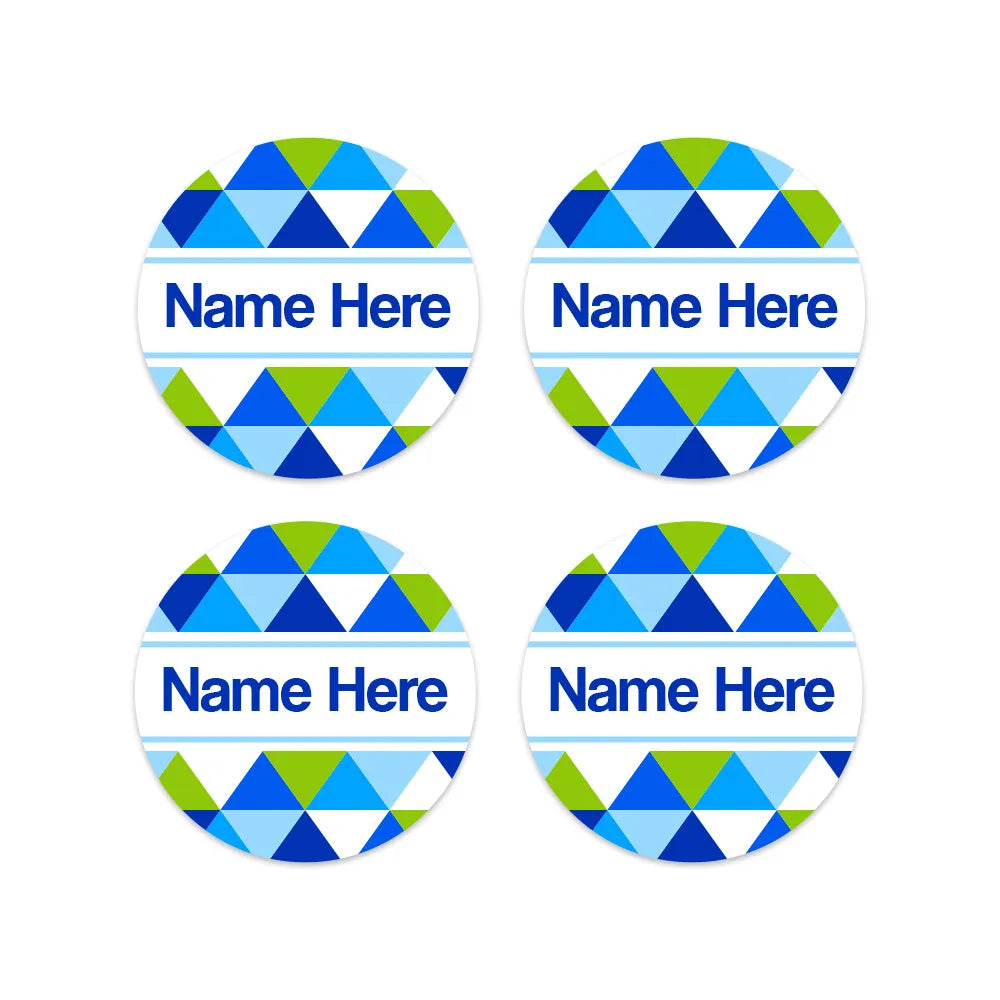 Geometric Round Name Labels
