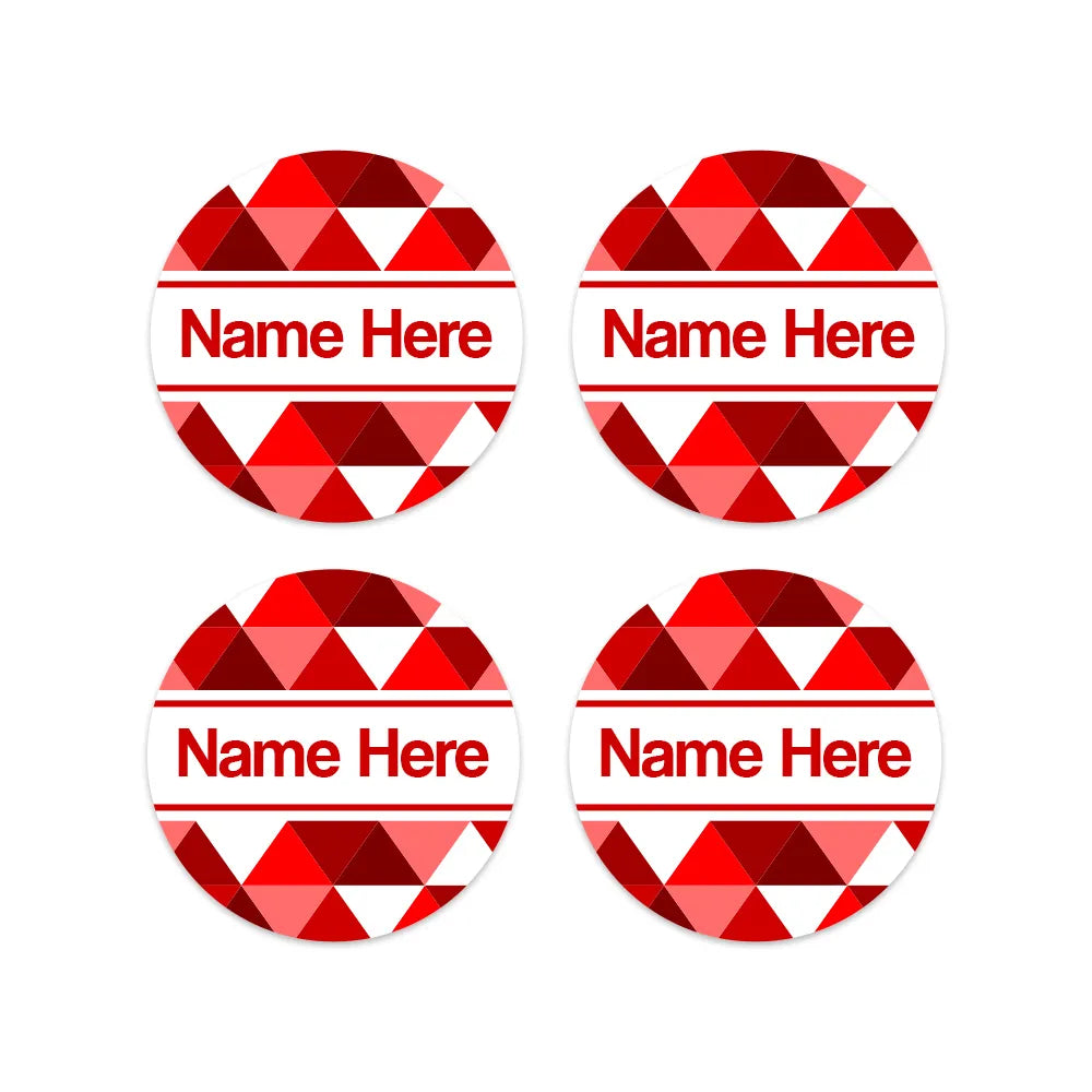 Geometric Round Name Labels