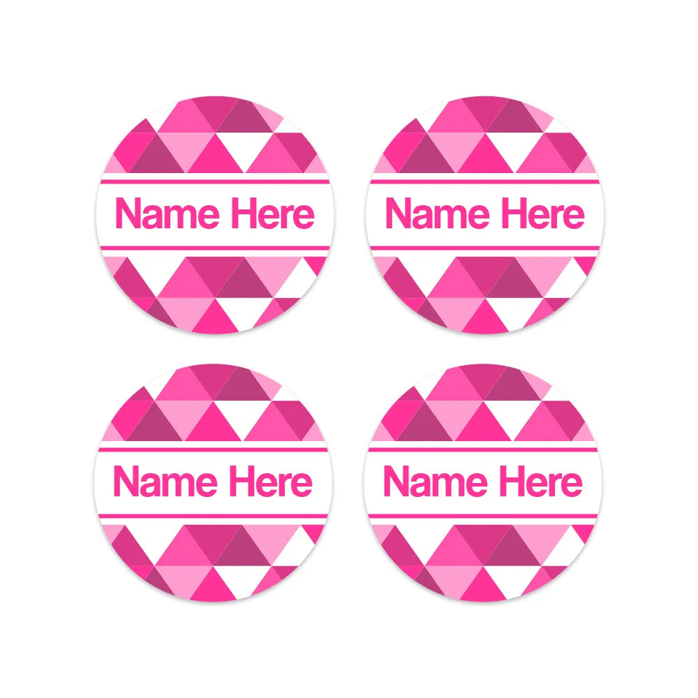 Geometric Round Name Labels