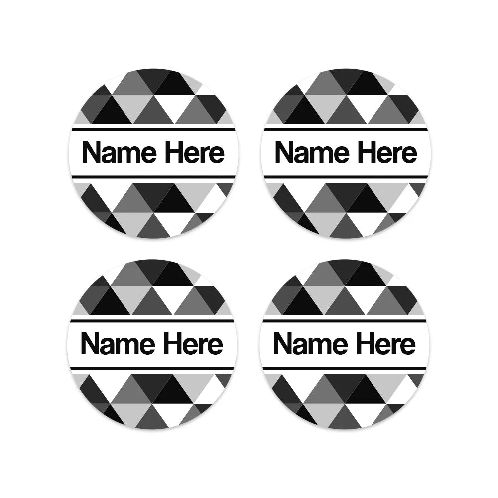 Geometric Round Name Labels