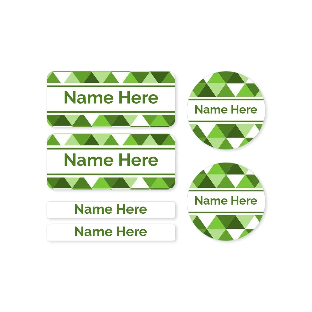Geometric Mixed Name Label Pack