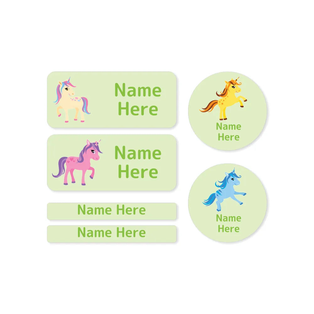 Unicorn Mixed Name Label Pack