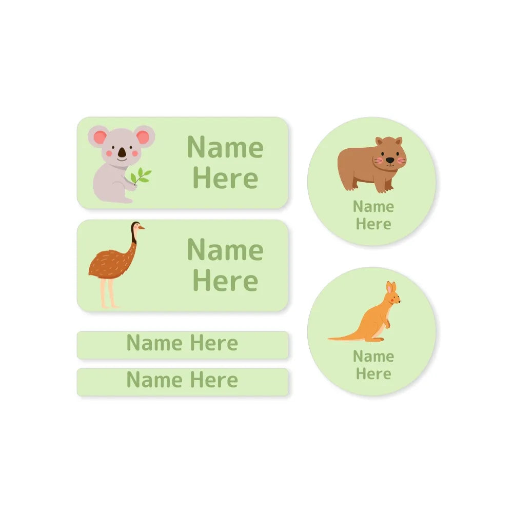 Aussie Animals Mixed Name Label Pack