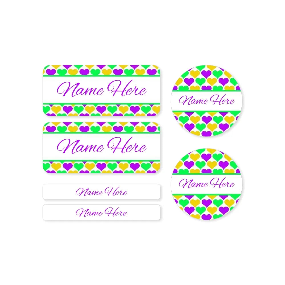 Hearts Mixed Name Label Pack