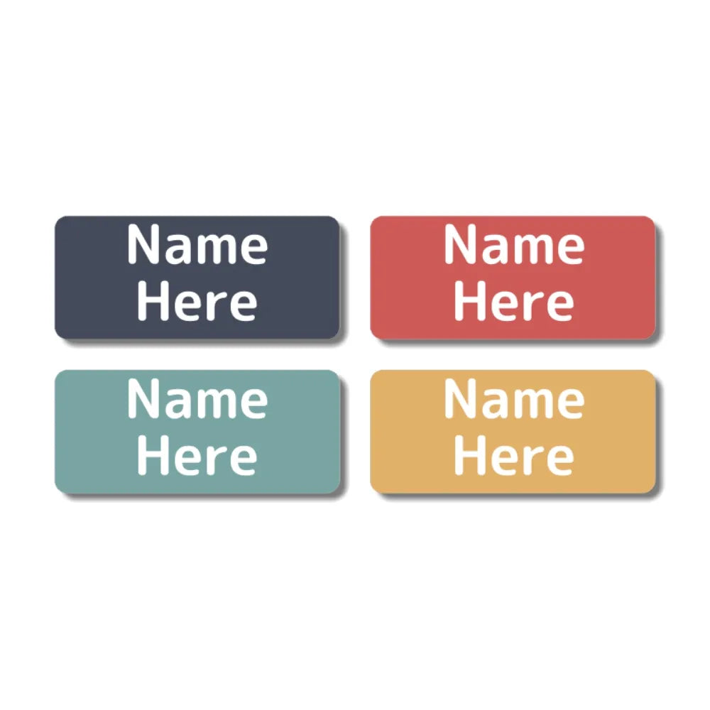 Multi Colour Rectangle Name Labels