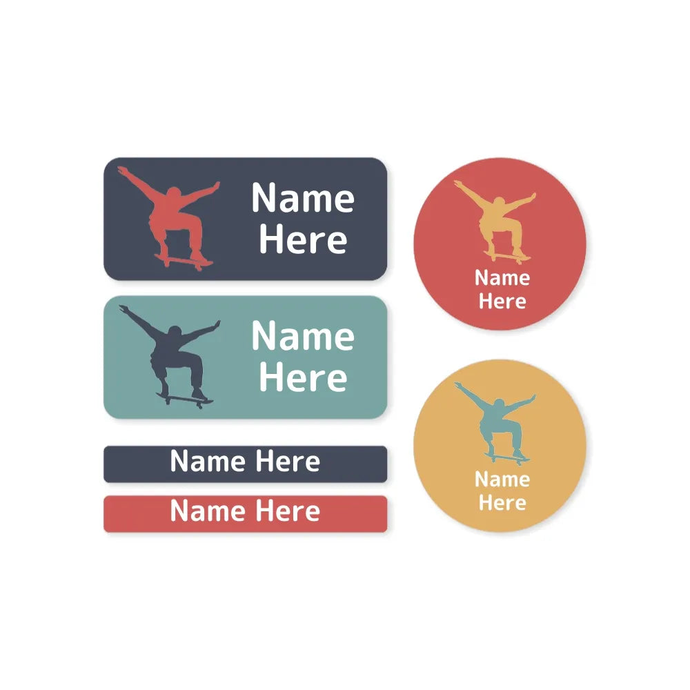 Skater Mixed Name Label Pack