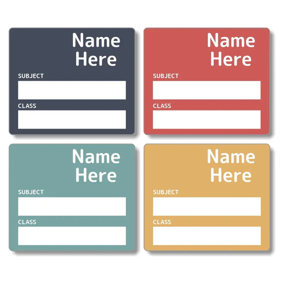Multi Colour School Book Labels