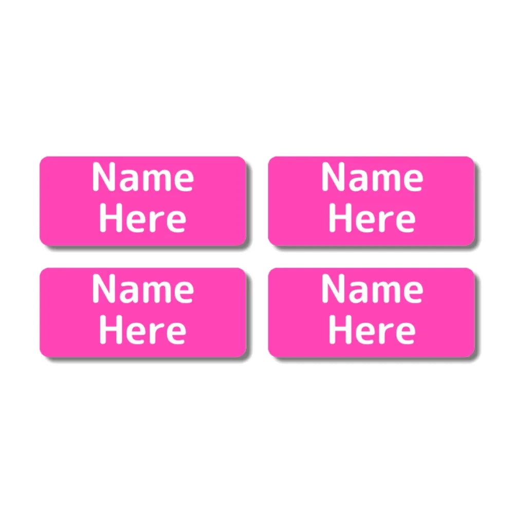 Single Colour Rectangle Name Labels