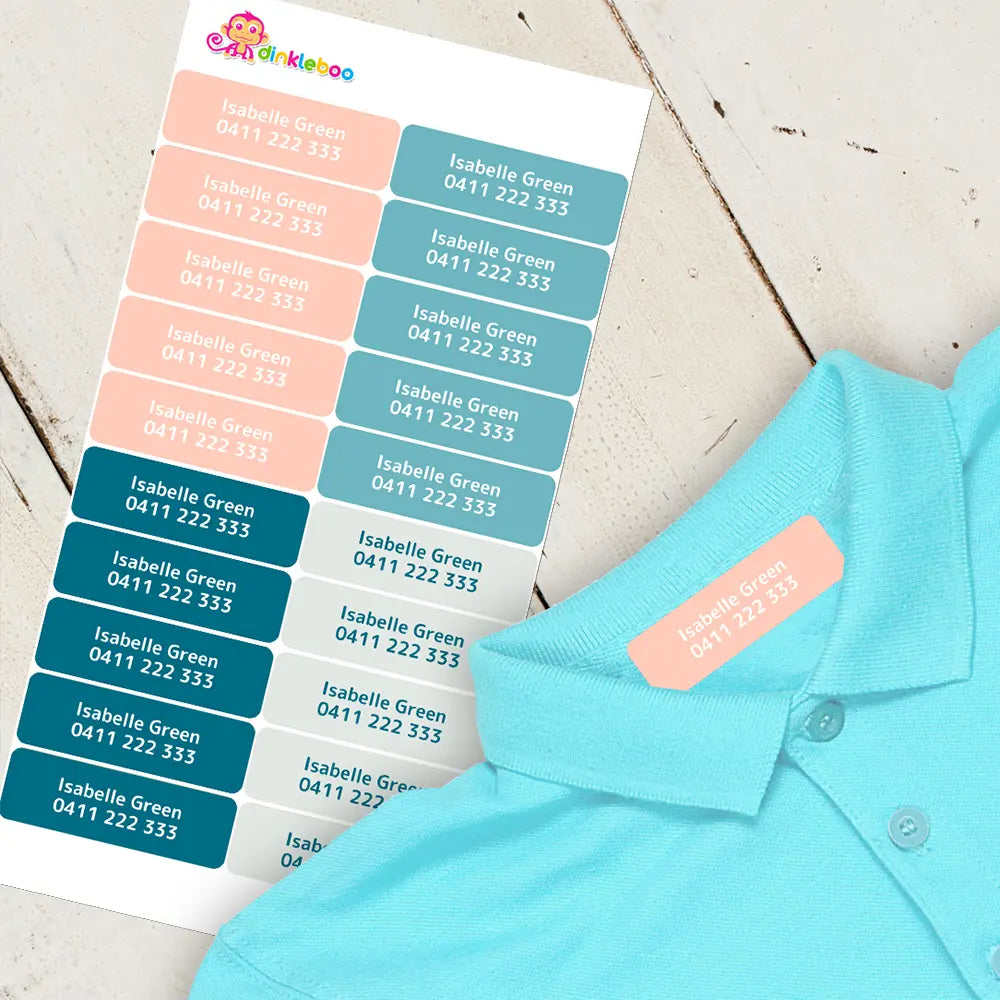 Coral Iron On Clothing Labels