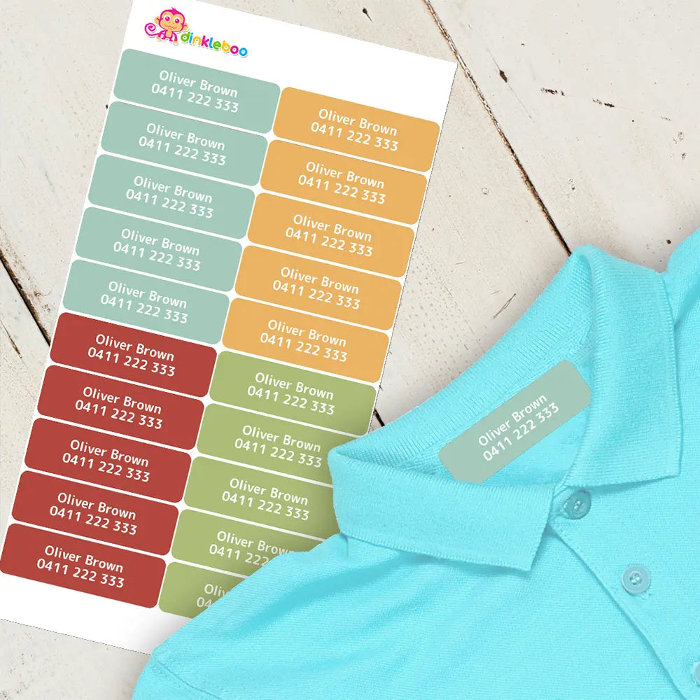 Earthy Iron On Clothing Labels