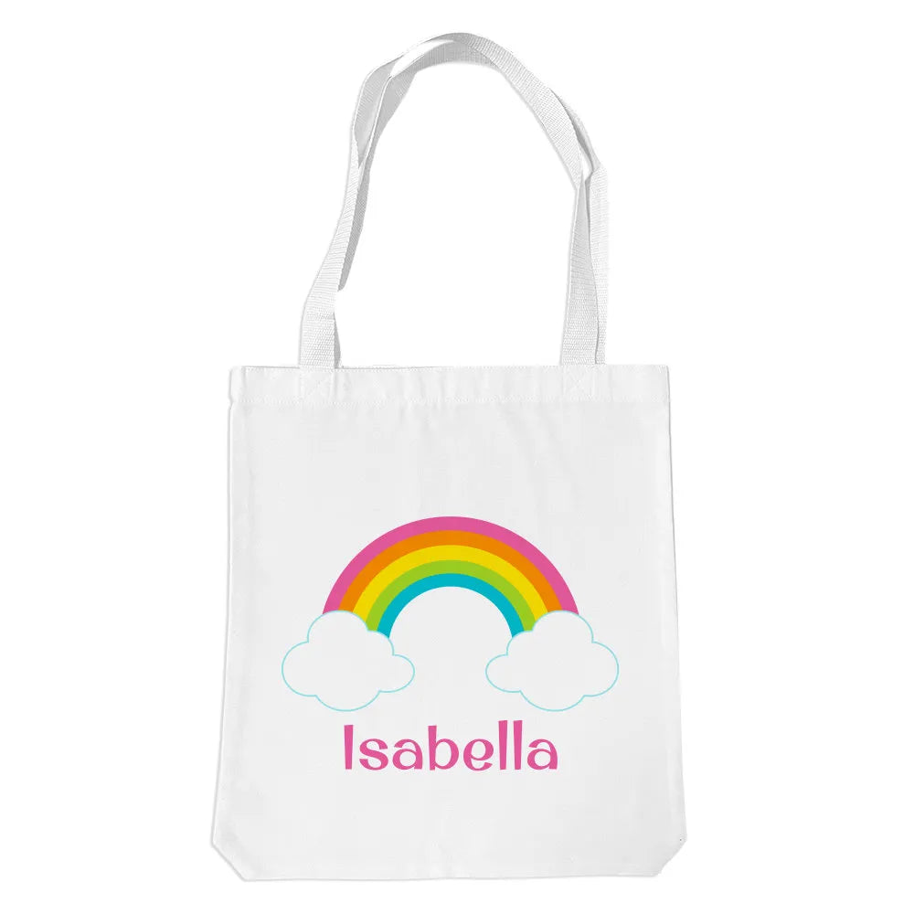 Rainbow White Tote Bag