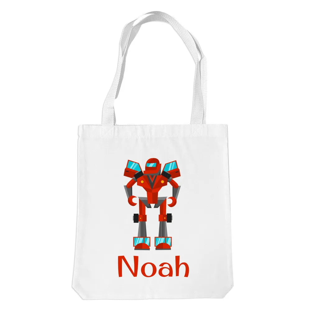 Robot White Tote Bag