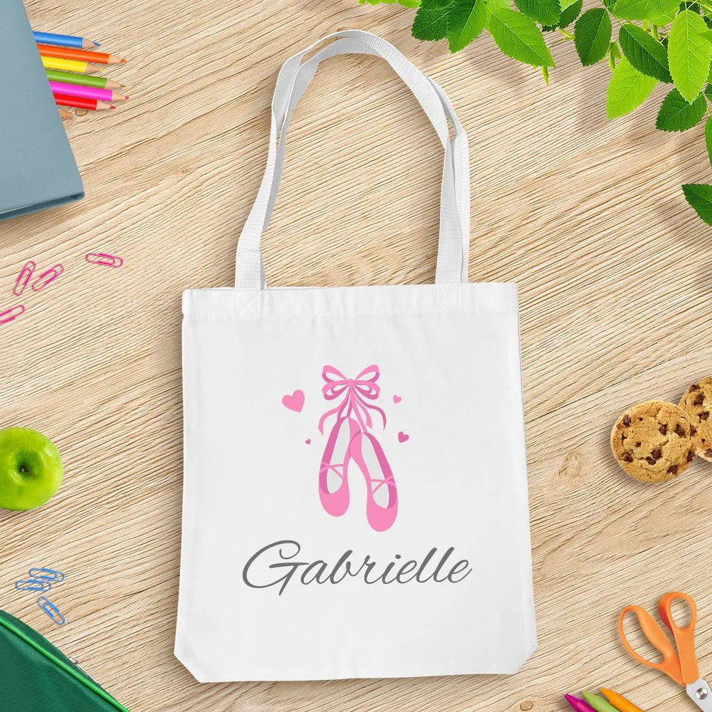 Ballet Shoes White Tote Bag
