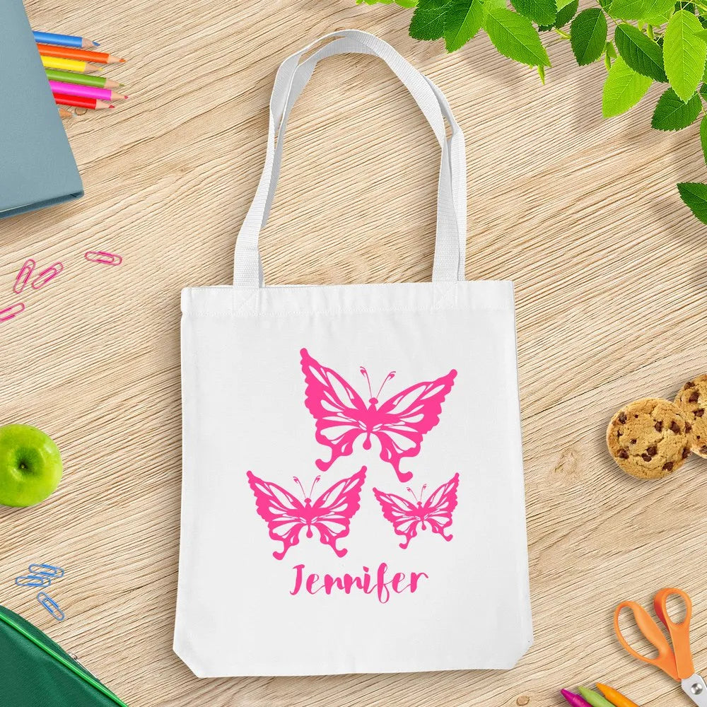 Butterflies White Tote Bag