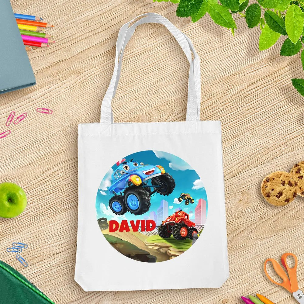 Monster Truck White Tote Bag