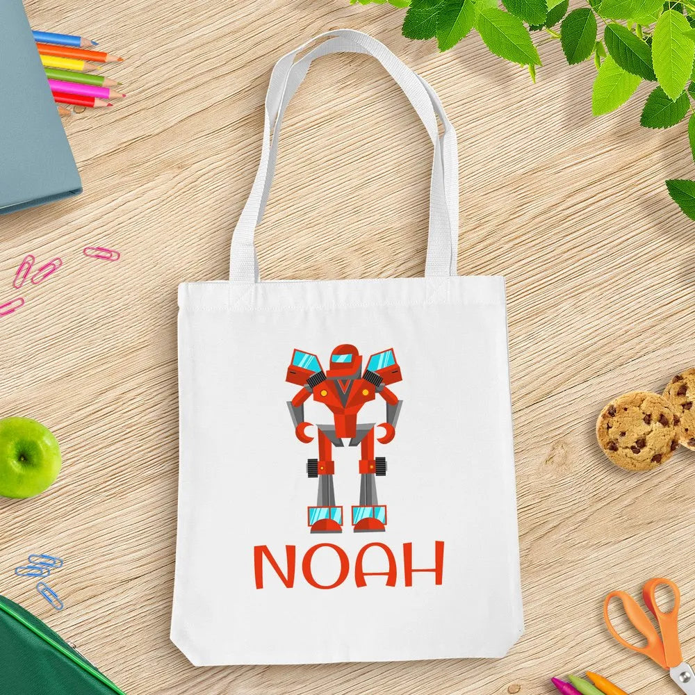Robot White Tote Bag