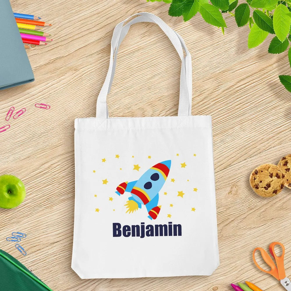 Rocket White Tote Bag