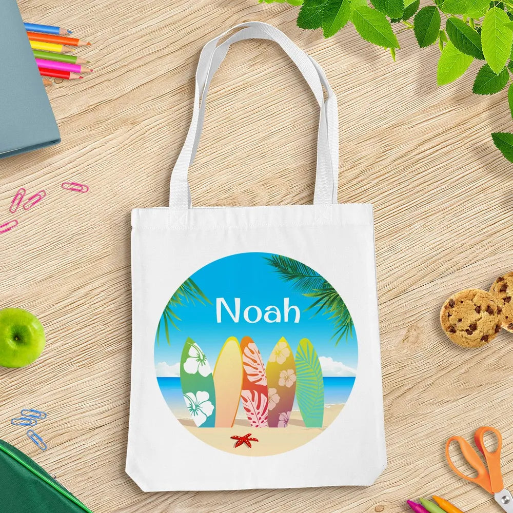 Beach White Tote Bag