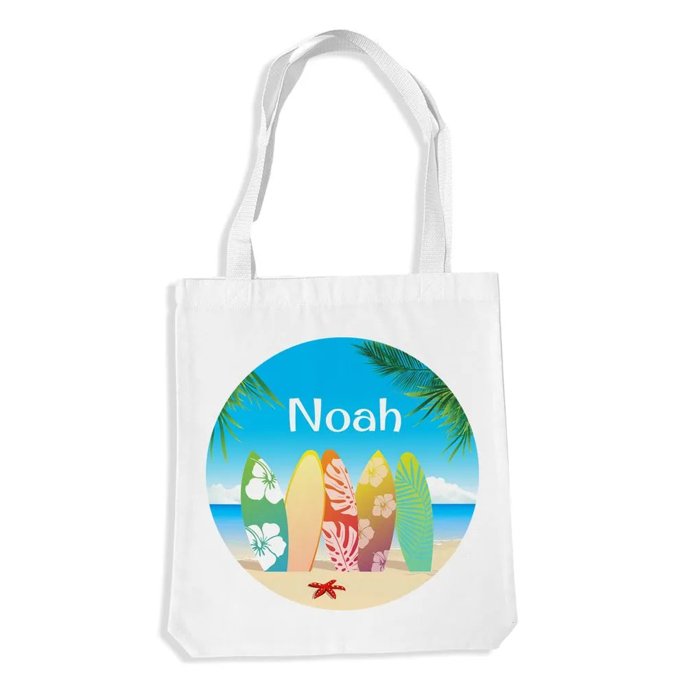 Beach White Tote Bag
