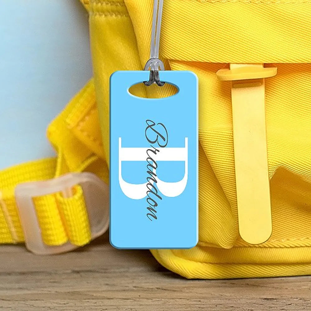 Blue Monogram Bag Tag