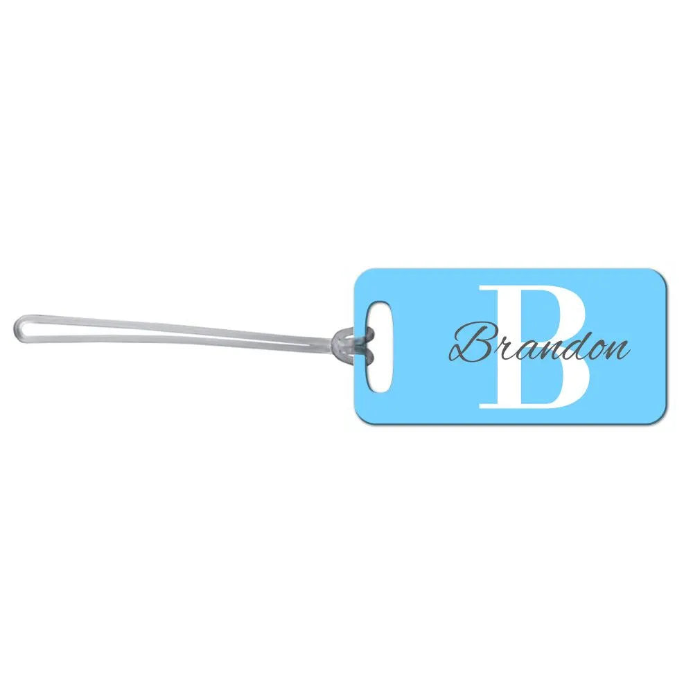 Blue Monogram Bag Tag