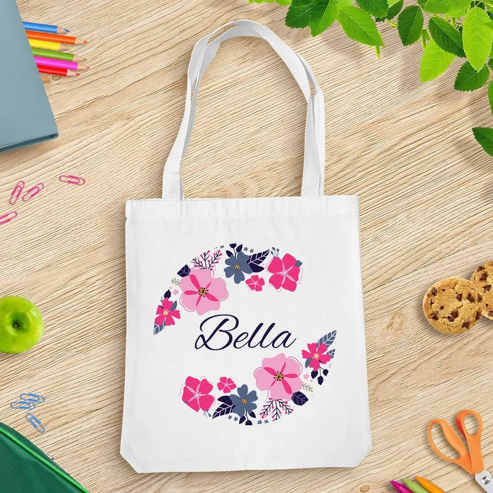 Flowers White Tote Bag