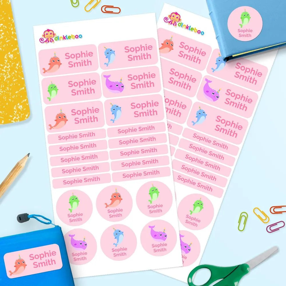 Narwhal Mixed Name Label Pack