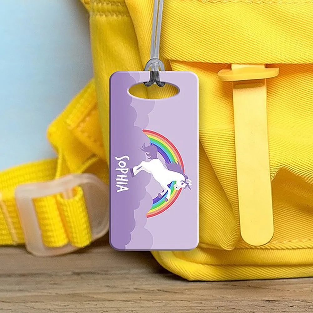 Purple Unicorn Bag Tag
