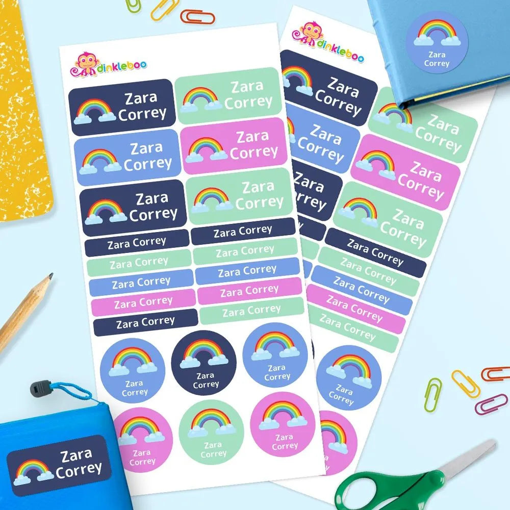 Rainbow Mixed Name Label Pack