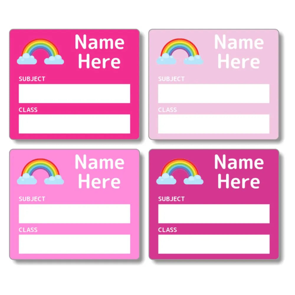 Rainbow School Book Labels