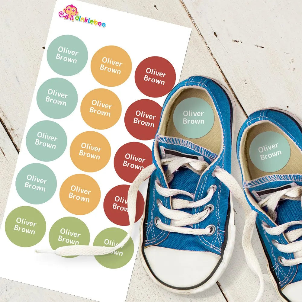 Earthy Shoe Dot Labels