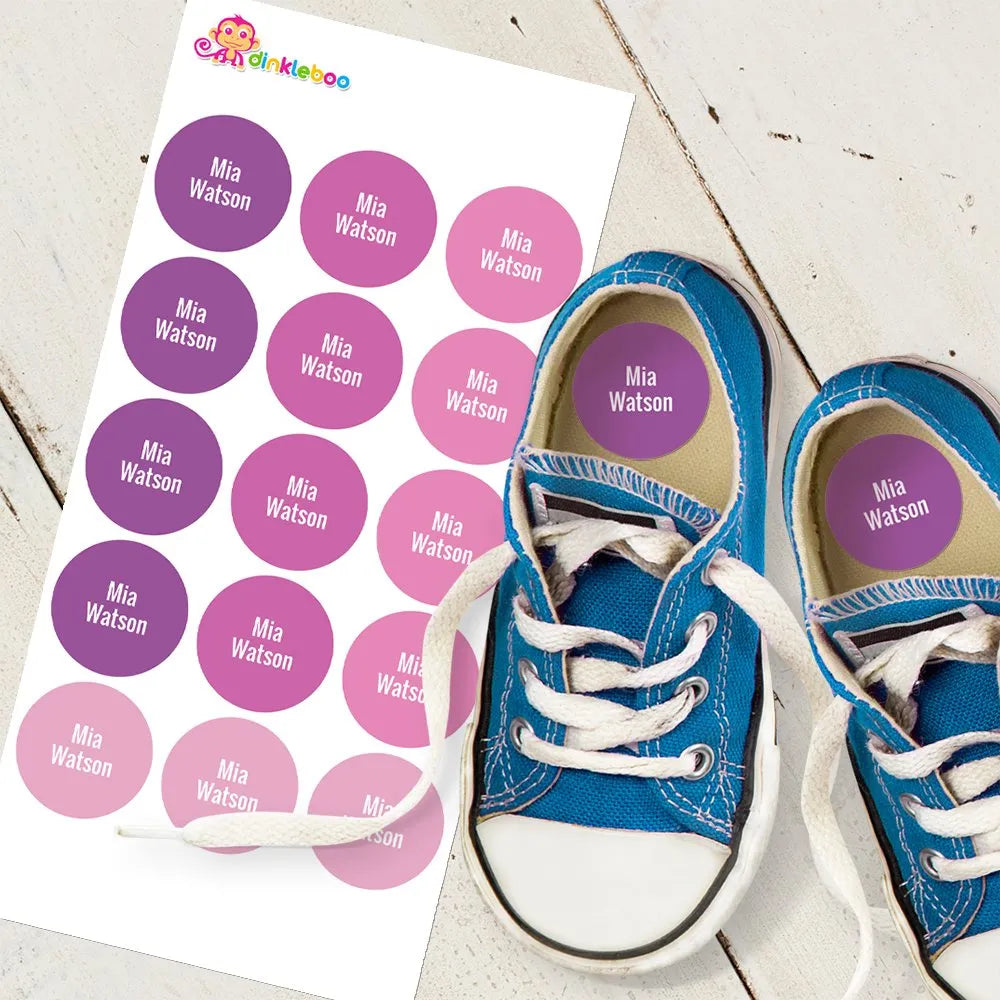 Magenta Shoe Dot Labels