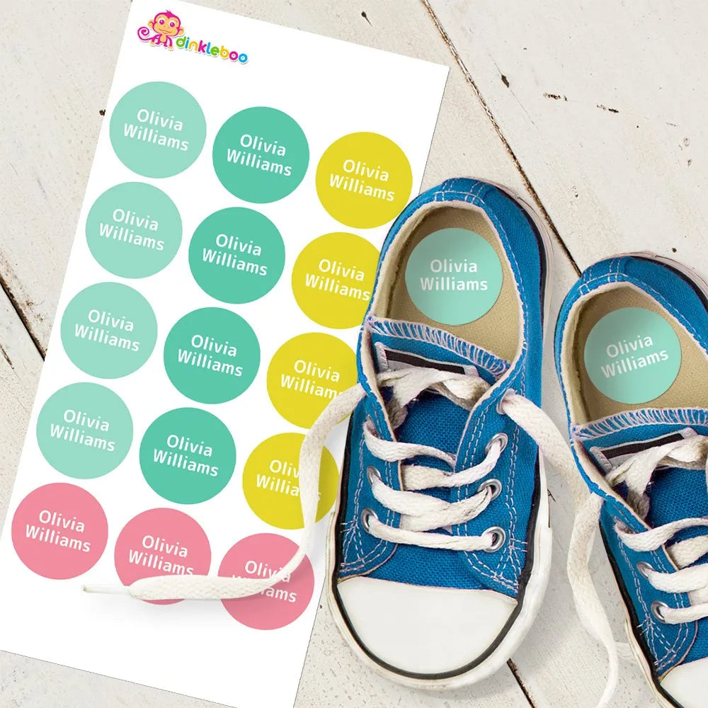 Pastels Shoe Dot Labels