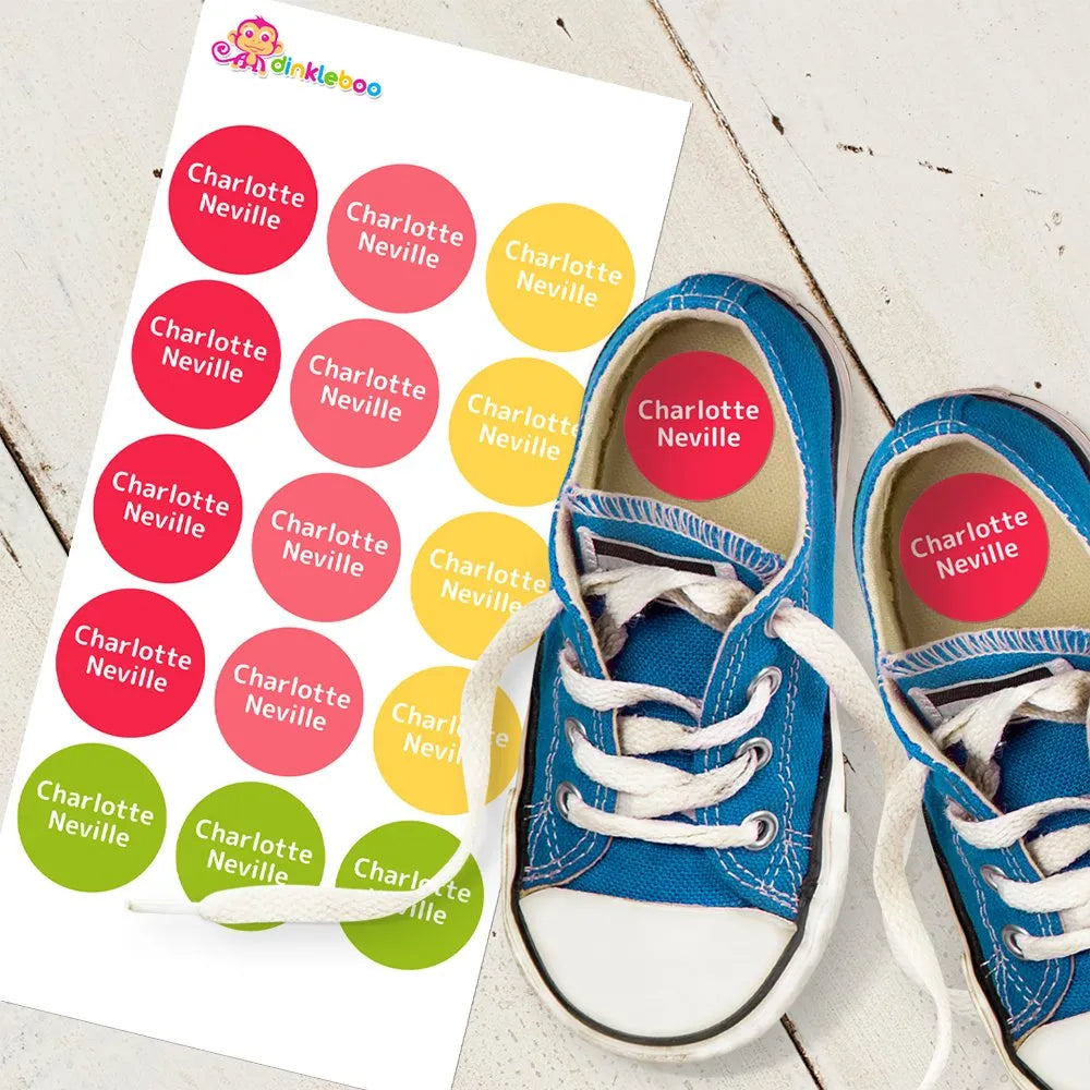 Tropical Shoe Dot Labels