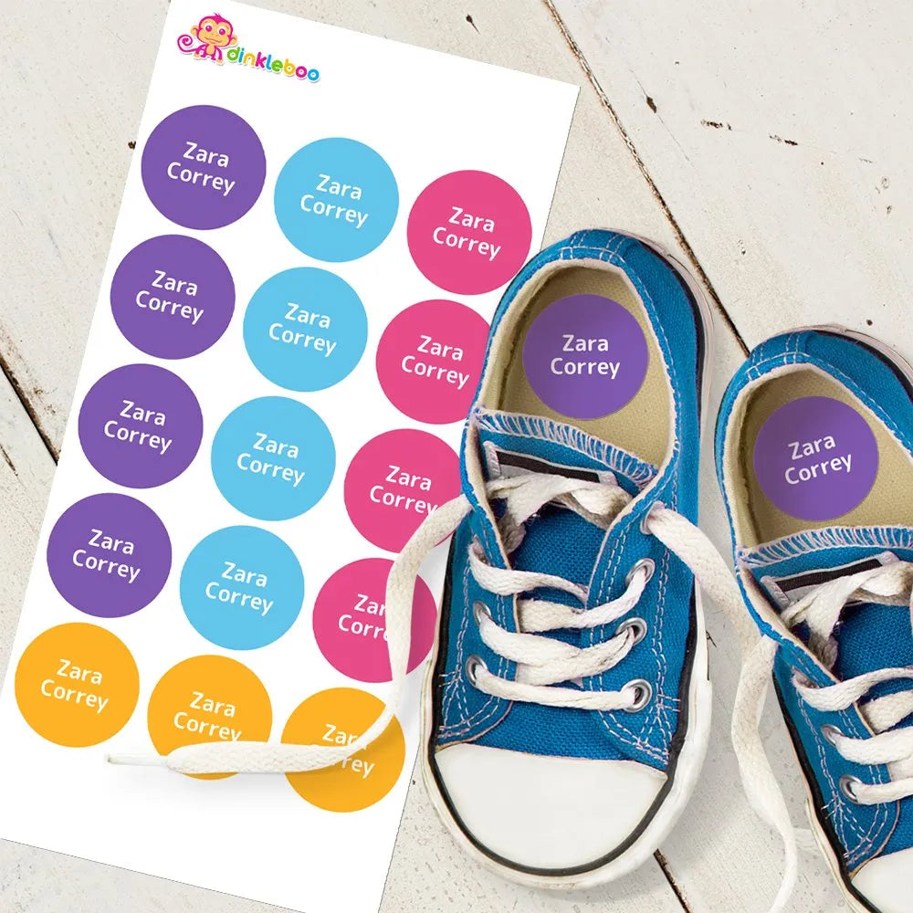 Vivid Shoe Dot Labels