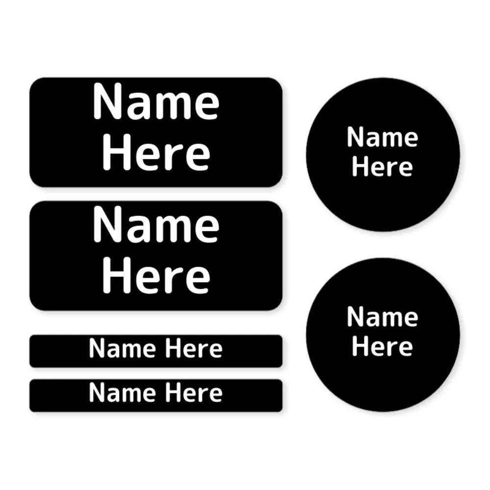 Single Colour Mixed Name Label Pack