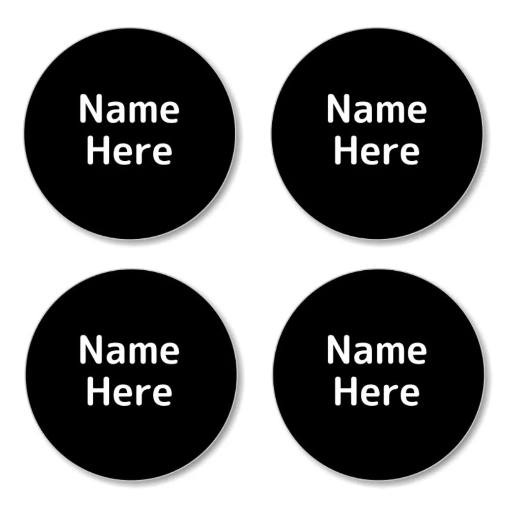 Single Colour Round Name Labels