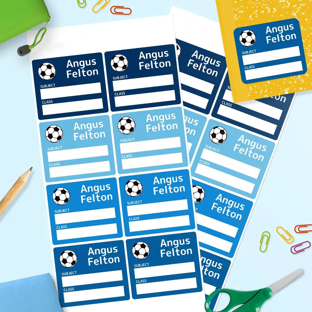 Soccer Ball School Book Labels