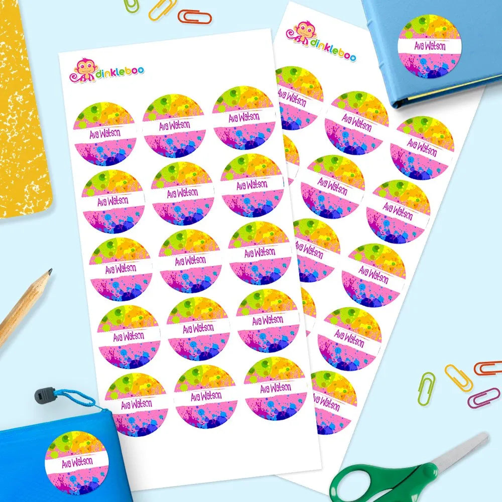 Splatter Round Name Labels