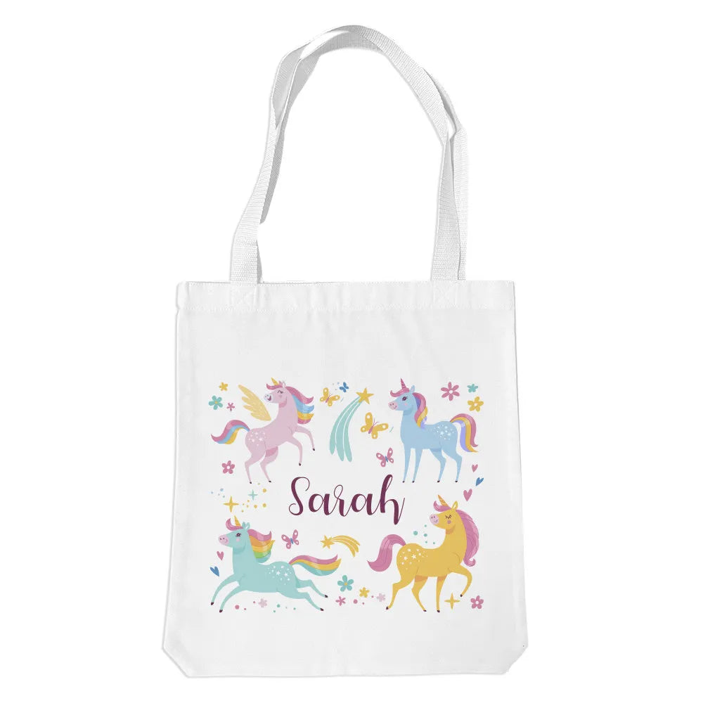 Unicorn Mix White Tote Bag