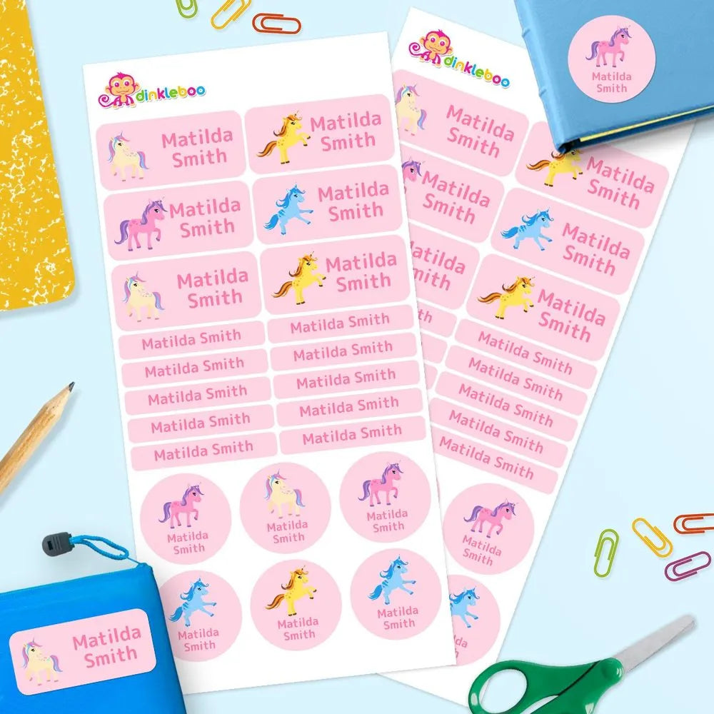 Unicorn Mixed Name Label Pack