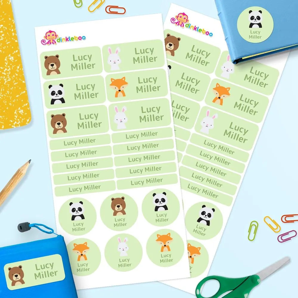 Woodland Animals Mixed Name Label Pack