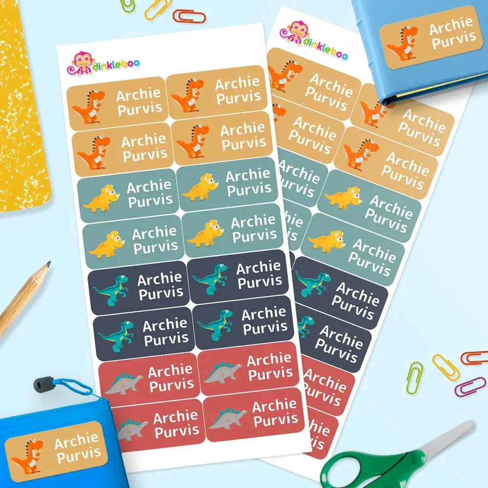 Dinosaurs Rectangle Name Labels