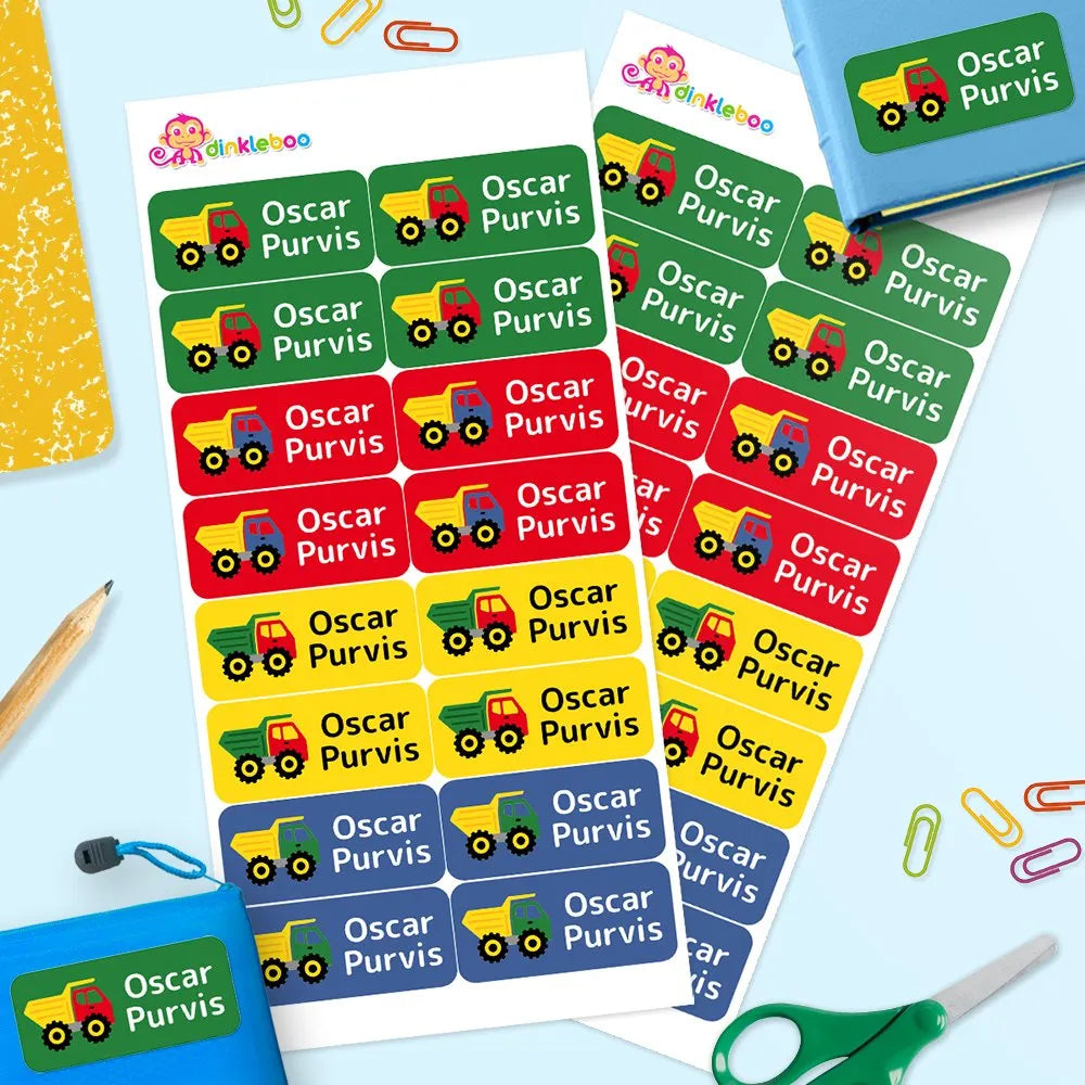 Dump Truck Rectangle Name Labels