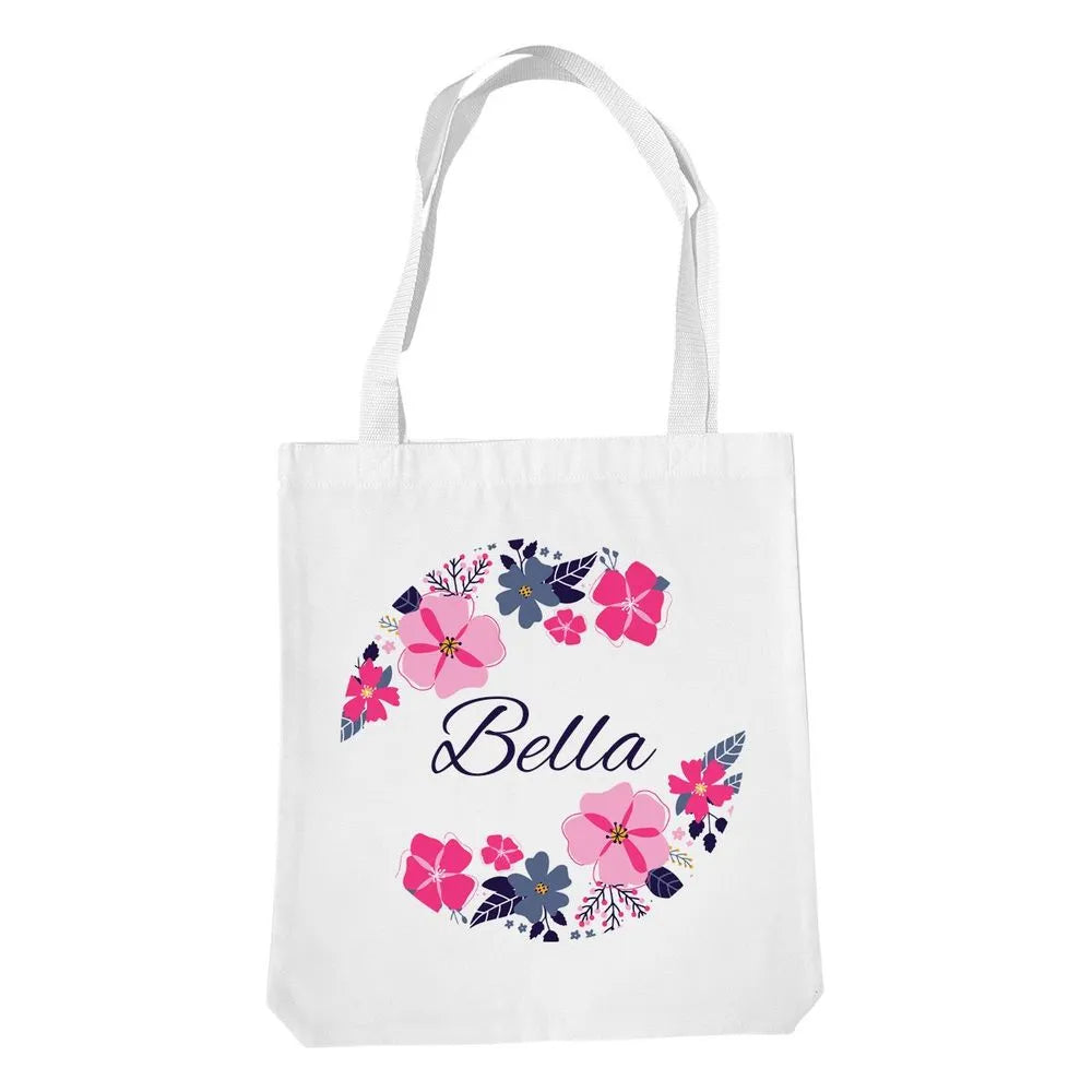 Flowers White Tote Bag