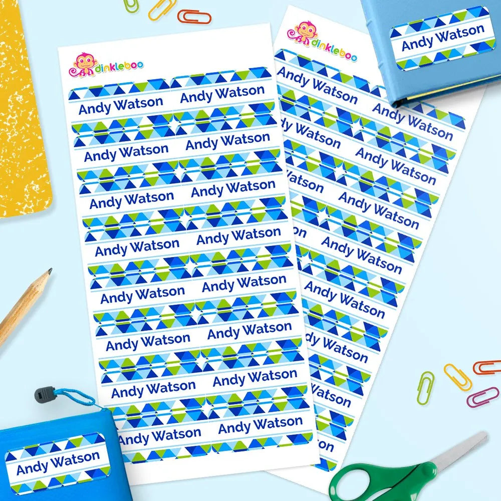 Geometric Rectangle Name Labels